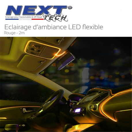 Eclairage LED d'ambiance flexible 2M pour habitacle véhicule - Orange Eclairage LED d'ambiance flexible 2M pour habitacle véhicule - Orange