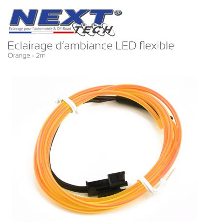 Eclairage LED d'ambiance flexible 2M pour habitacle véhicule - Orange Eclairage LED d'ambiance flexible 2M pour habitacle véhicule - Orange
