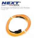 Eclairage LED d'ambiance flexible 2M pour habitacle véhicule - Orange