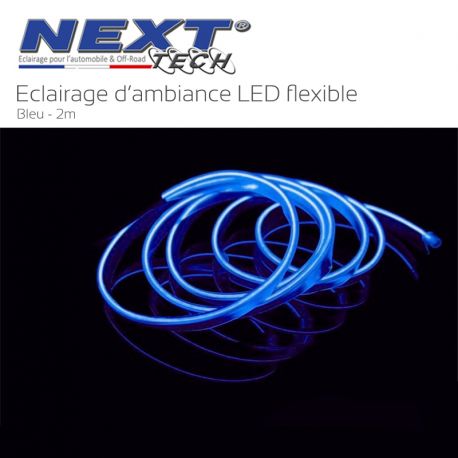 Eclairage LED d'ambiance flexible 2M pour habitacle véhicule - Bleu Eclairage LED d'ambiance flexible 2M pour habitacle véhicule - Bleu