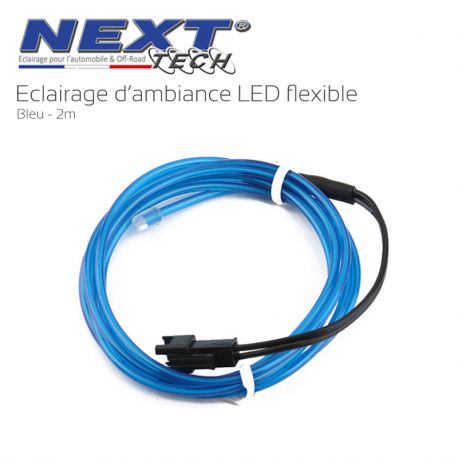 Eclairage LED d'ambiance flexible 2M pour habitacle véhicule - Bleu Eclairage LED d'ambiance flexible 2M pour habitacle véhicule - Bleu