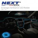 Eclairage LED d'ambiance flexible 2M pour habitacle véhicule - Bleu