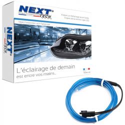 Eclairage LED d'ambiance flexible 2M pour habitacle véhicule - Bleu