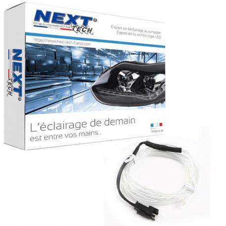 Eclairage LED d'ambiance flexible 2M pour habitacle véhicule - Blanc Eclairage LED d'ambiance flexible 2M pour habitacle véhicule - Blanc