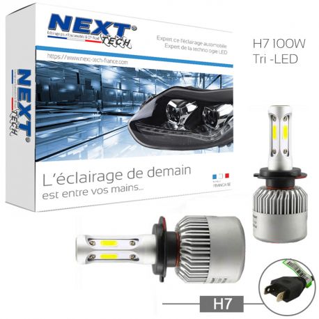 Ampoules LED H7 Haute puissance 100W - Feux de route Ampoules LED H7 Haute puissance 100W - Feux de route