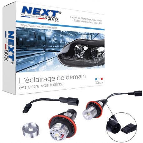 Angel Eyes à LED blanc BMW série 5 E60 - E61 Phase 1 avec xénon origine Angel Eyes à LED blanc BMW série 5 E60 - E61 Phase 1 avec xénon origine