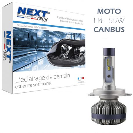Ampoule LED moto H4 55W CANBUS ventilée haut de gamme Next-Tech Ampoule LED moto H4 55W CANBUS ventilée haut de gamme Next-Tech