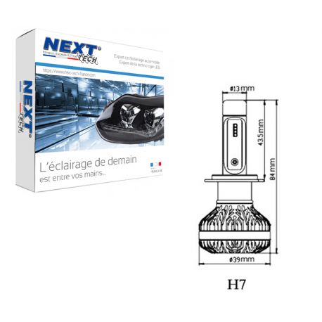 Ampoules LED H7 55W CANBUS ventilées haut de gamme Next-Tech® Ampoules LED H7 55W CANBUS ventilées haut de gamme Next-Tech®