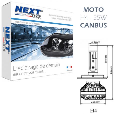 Ampoules LED H4 55W CANBUS ventilées haut de gamme Next-Tech® Ampoules LED H4 55W CANBUS ventilées haut de gamme Next-Tech®