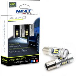 Ampoules P21/5W LED BAY15D canbus 35W feux de jour - Blanc