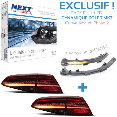 PACK GOLF 7 MK7 LED Dynamique feux arrière et rétroviseurs PACK GOLF 7 MK7 LED Dynamique feux arrière et rétroviseurs