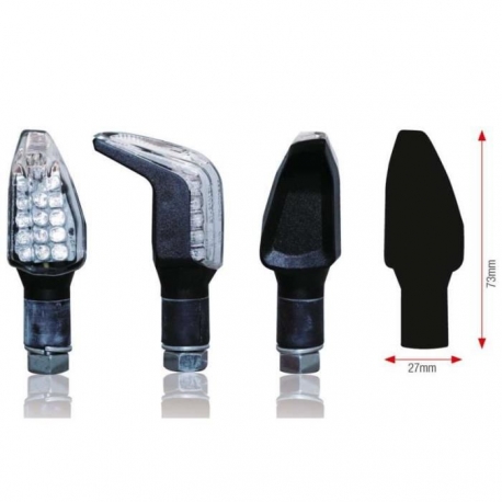 Clignotants Leds SHIFT pour moto scooter et quad Next-Tech® Clignotants Leds SHIFT pour moto scooter et quad Next-Tech®