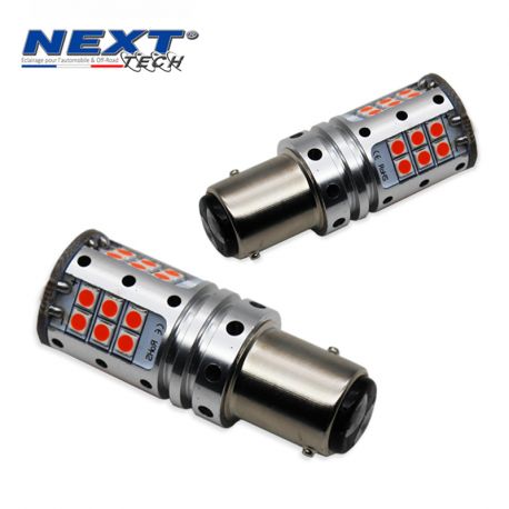 Ampoules LED P21/5W BAY15D canbus ODB feux de stop - Rouge Ampoules LED P21/5W BAY15D canbus ODB feux de stop - Rouge