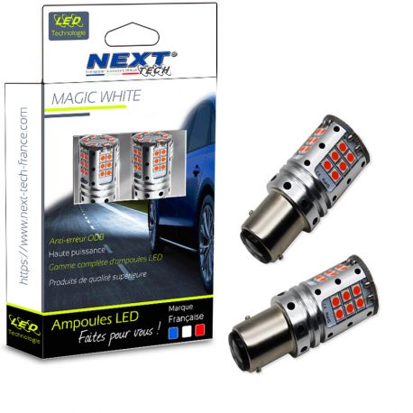 Ampoule LED P21/5W X2 ROUGE NARVA NARVA - Feu stop additionnel