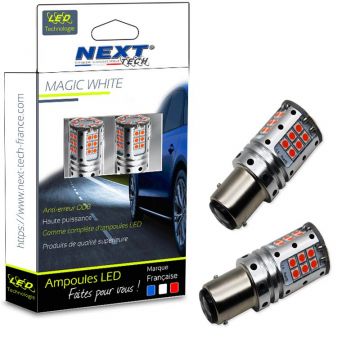 Ampoules LED P21/5W BAY15D canbus ODB feux de stop - Rouge