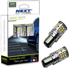 Ampoules LED P21/5W BAY15D canbus ODB feux de jour - Blanc