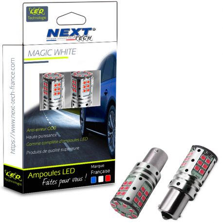 Ampoules LED P21W BA15S canbus ODB 21W feux de stop - Rouge Ampoules LED P21W BA15S canbus ODB 21W feux de stop - Rouge