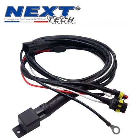 Phares LED moto NT-XP4 12V 50W haut de gamme noir avec câbles Phares LED moto NT-XP4 12V 50W haut de gamme noir avec câbles