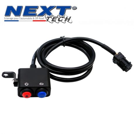 Phares LED moto NT-XP4 12V 50W haut de gamme noir avec câbles Phares LED moto NT-XP4 12V 50W haut de gamme noir avec câbles