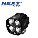 Feux LED moto carrés NT-CX4 12V 50W haut de gamme noir avec câbles