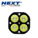 Feux LED moto carrés NT-CX4 12V 50W haut de gamme noir avec câbles