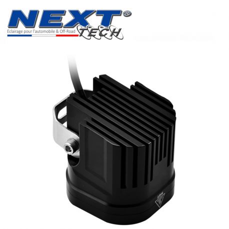 Feux LED moto carrés NT-CX4 12V 50W haut de gamme noir avec câbles Feux LED moto carrés NT-CX4 12V 50W haut de gamme noir avec câbles