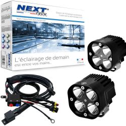 phare led moto feux additionnels moto led anti brouillard avant projecteur  Feux auxiliaires de sauna a LED pour moto, mini budgetaire, antibrouillard,  lampe de conduite avant, blanc 6000K, jaune 3000K