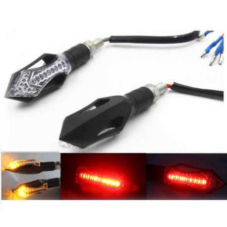 Clignotants multifonctions à Leds STOP avec feu de stop et feu de position Next-Tech® Clignotants multifonctions à Leds STOP avec feu de stop et feu de position Next-Tech®