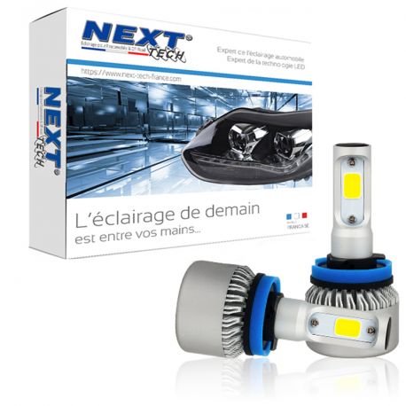 Ampoule LED moto ventilée H4 75W blanc - Next-Tech®
