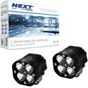 Feux-LED-moto-carrés-NT-CX4-12V-50W-haut-de-gamme-noir