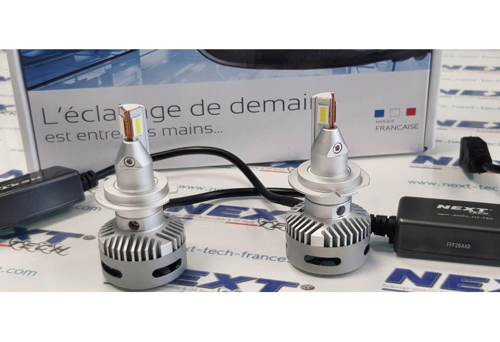 Kit LED H7 55W canbus biface faisceau lentille NextTech®