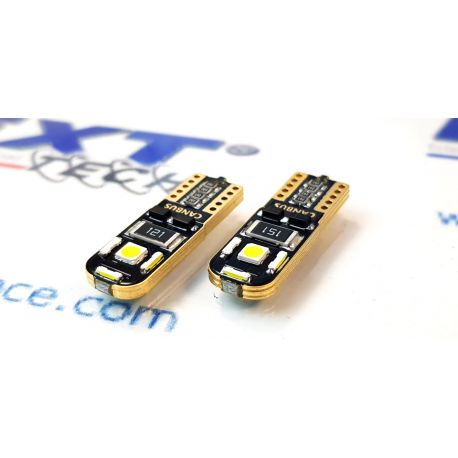 Veilleuses plates T10 W5W non polarisés Canbus ODB 12v nouvelle génération blanc Veilleuses plates T10 W5W non polarisés Canbus ODB 12v nouvelle génération blanc