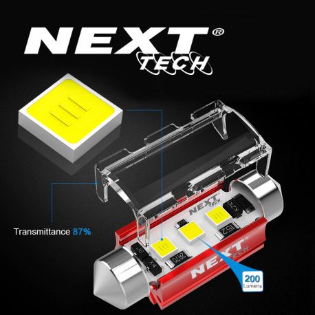 C10W LED Canbus 12V - 24V navettes 41mm Next-Tech® C10W LED Canbus 12V - 24V navettes 41mm Next-Tech®