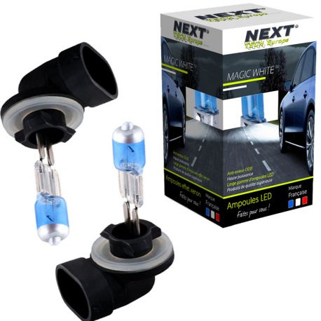 Ampoules effet xenon H27 881 27W 6000K Next-Tech® Ampoules effet xenon H27 881 27W 6000K Next-Tech®
