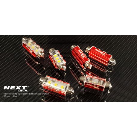 C10W LED Canbus 12V - 24V navettes 41mm Next-Tech® C10W LED Canbus 12V - 24V navettes 41mm Next-Tech®
