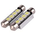 Veilleuses ampoules navette C10W à 4 Leds CANBUS