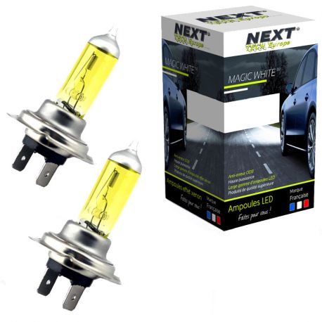 Ampoules H7 12V 55W jaunes 2700K look ancien Ampoules H7 12V 55W jaunes 2700K look ancien