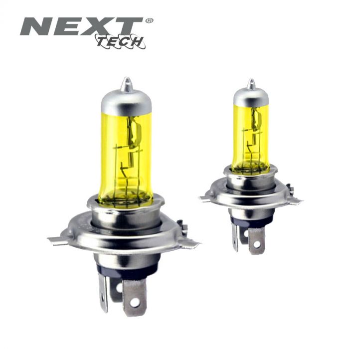 Ampoules effet vintage H4 100W 12V jaunes 2700K look ancien