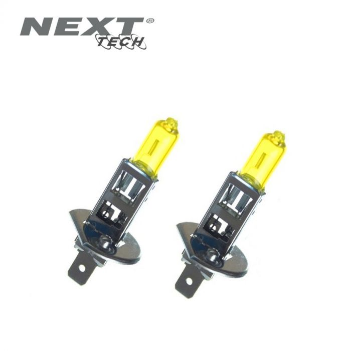 Ampoules effet vintage H1 55W 12V jaunes 2700K look ancien