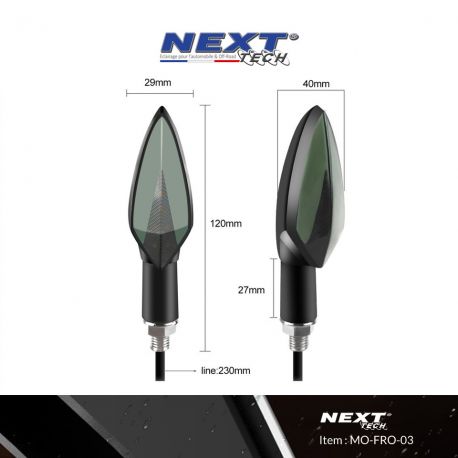 Clignotants LED moto aérodynamiques avec feux de jour blanc Clignotants LED moto aérodynamiques avec feux de jour blanc