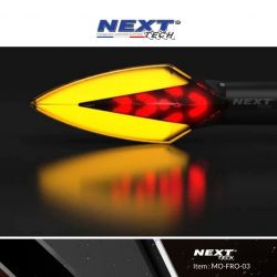 Clignotants LED moto aérodynamiques avec feux de stop