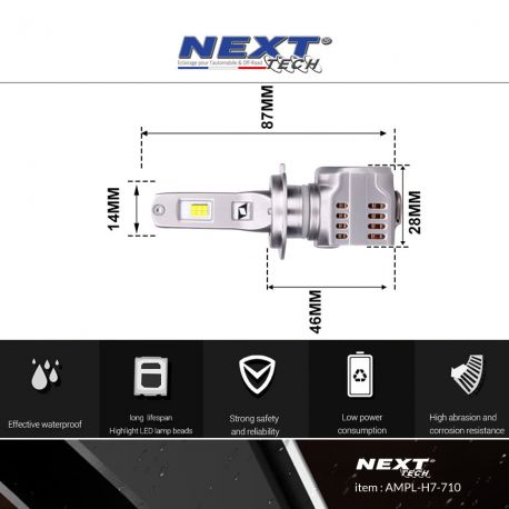Kit LED H4 12v - 24v 55W 6000K - Nouveau radiateur Kit LED H4 12v - 24v 55W 6000K - Nouveau radiateur