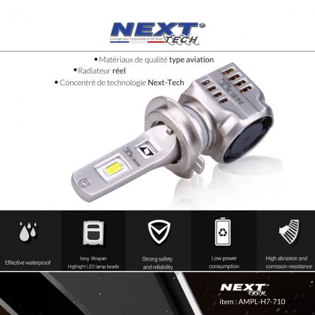 Kit LED H4 12v - 24v 55W 6000K - Nouveau radiateur Kit LED H4 12v - 24v 55W 6000K - Nouveau radiateur