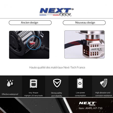 Kit LED H4 12v - 24v 55W 6000K - Nouveau radiateur Kit LED H4 12v - 24v 55W 6000K - Nouveau radiateur