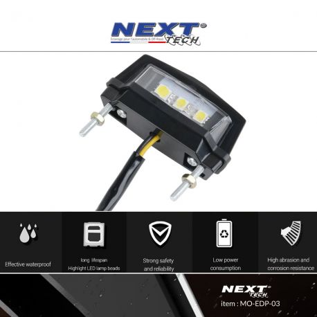 Eclairage de plaque LED Homologué pour moto Eclairage de plaque LED Homologué pour moto