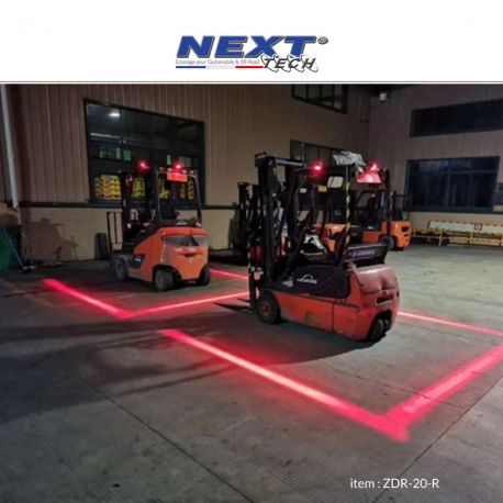 Zone de danger rouge delimitation au sol pour engin de chantier angles morts Zone de danger rouge delimitation au sol pour engin de chantier angles morts