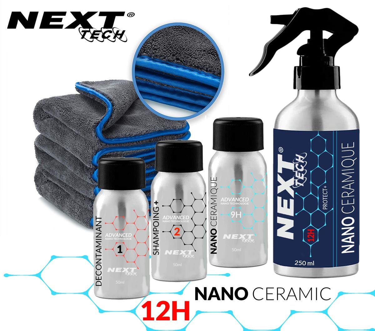 Kit complet protection Nano Céramique 12H pour voiture