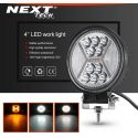 Phare LED 4x4 30W rond 100mm avec feu de jour DRL