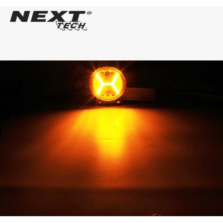 Phare LED 4x4 30W rond 100mm avec feu de jour DRL Phare LED 4x4 30W rond 100mm avec feu de jour DRL