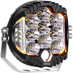 4x Phares Longue Portée LED + Feu Diurne Orange E Marque 12-24V 5800lm 80W